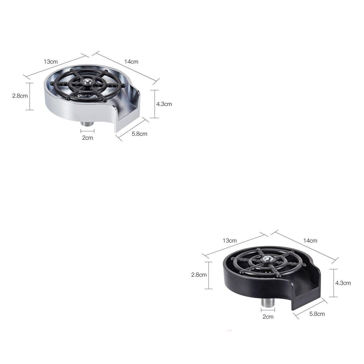 High-Pressure Automatic Cup Washer | Bar & Kitchen Sink Glass Rinser