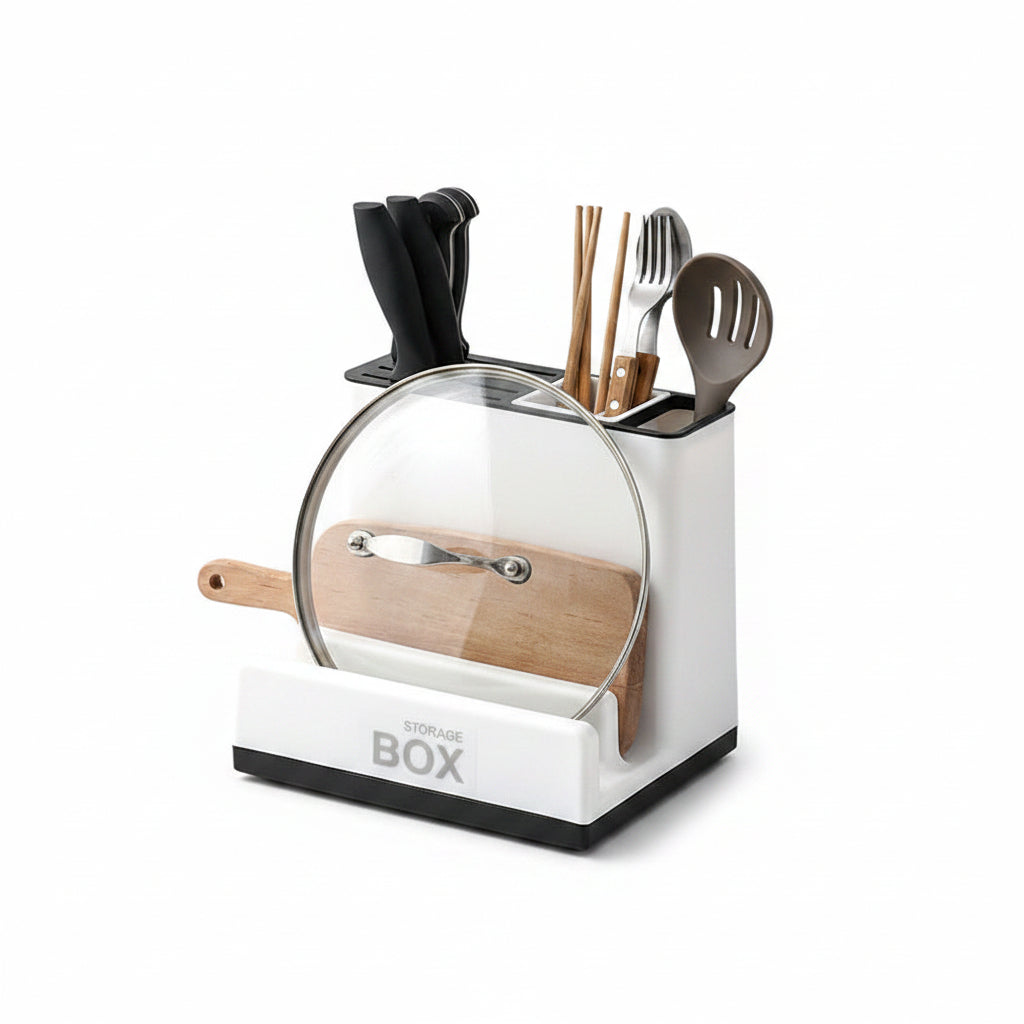 Kitchen Knife Storage Rack | Plastic Tableware Holder Cabinet Organizer
