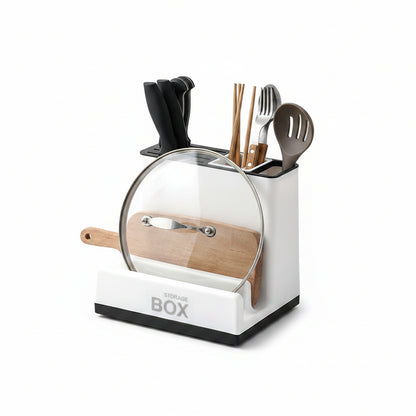Kitchen Knife Storage Rack | Plastic Tableware Holder Cabinet Organizer