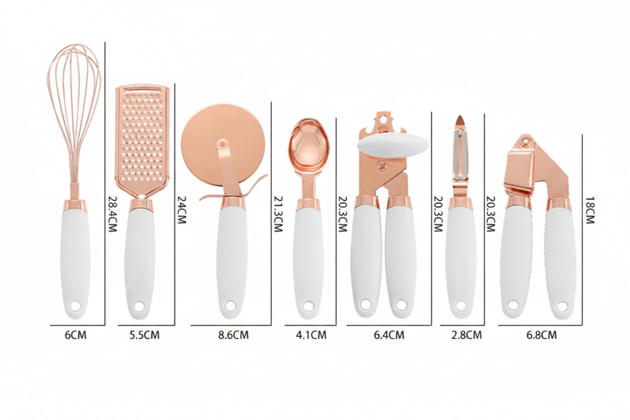 Copper Plated Kitchen Peeler Gadget Set