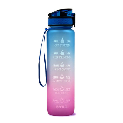 AquaTime Pro – 1L Motivational Tritan Sports Bottle