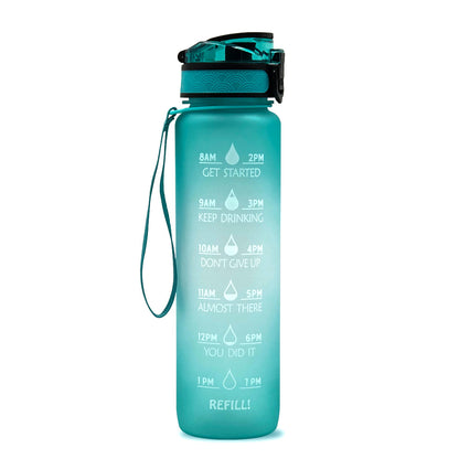 AquaTime Pro – 1L Motivational Tritan Sports Bottle