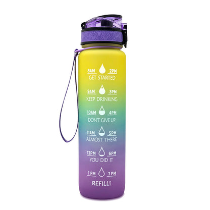 AquaTime Pro – 1L Motivational Tritan Sports Bottle