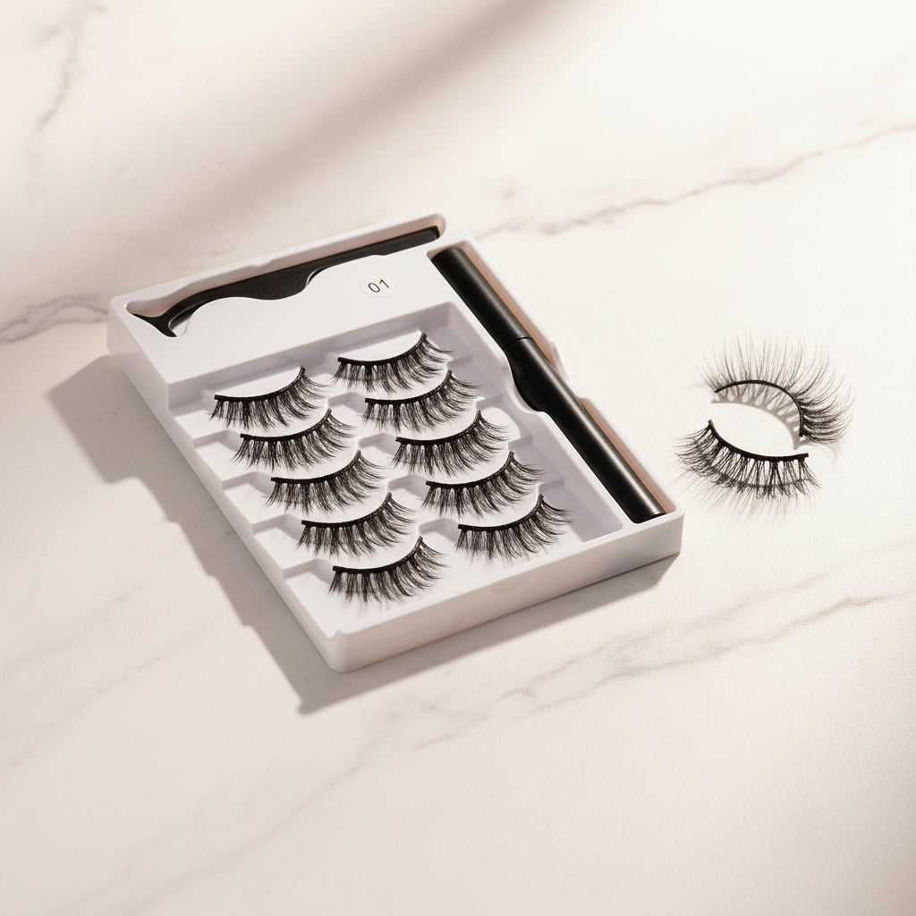 A Pair Of False Eyelashes With Magnets In Fashion