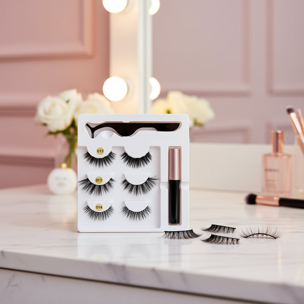 A Pair Of False Eyelashes With Magnets In Fashion