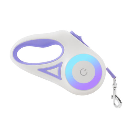 Retractable Pet Leash with Spotlight & Collar Set