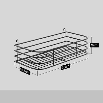 Wall Mounted Stainless Steel Kitchen Storage Rack | Pegboard Hole Plate Organizer