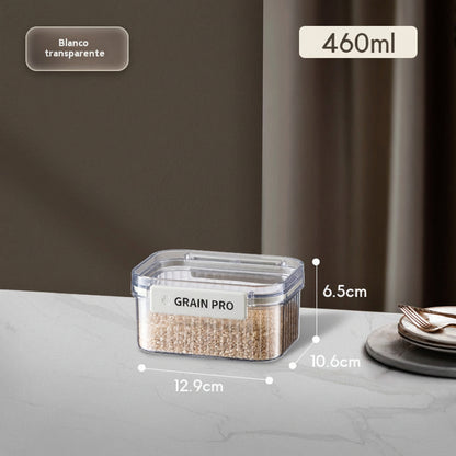 Clear Airtight Food Storage Containers | Square Plastic Jars with Lids – Black & White