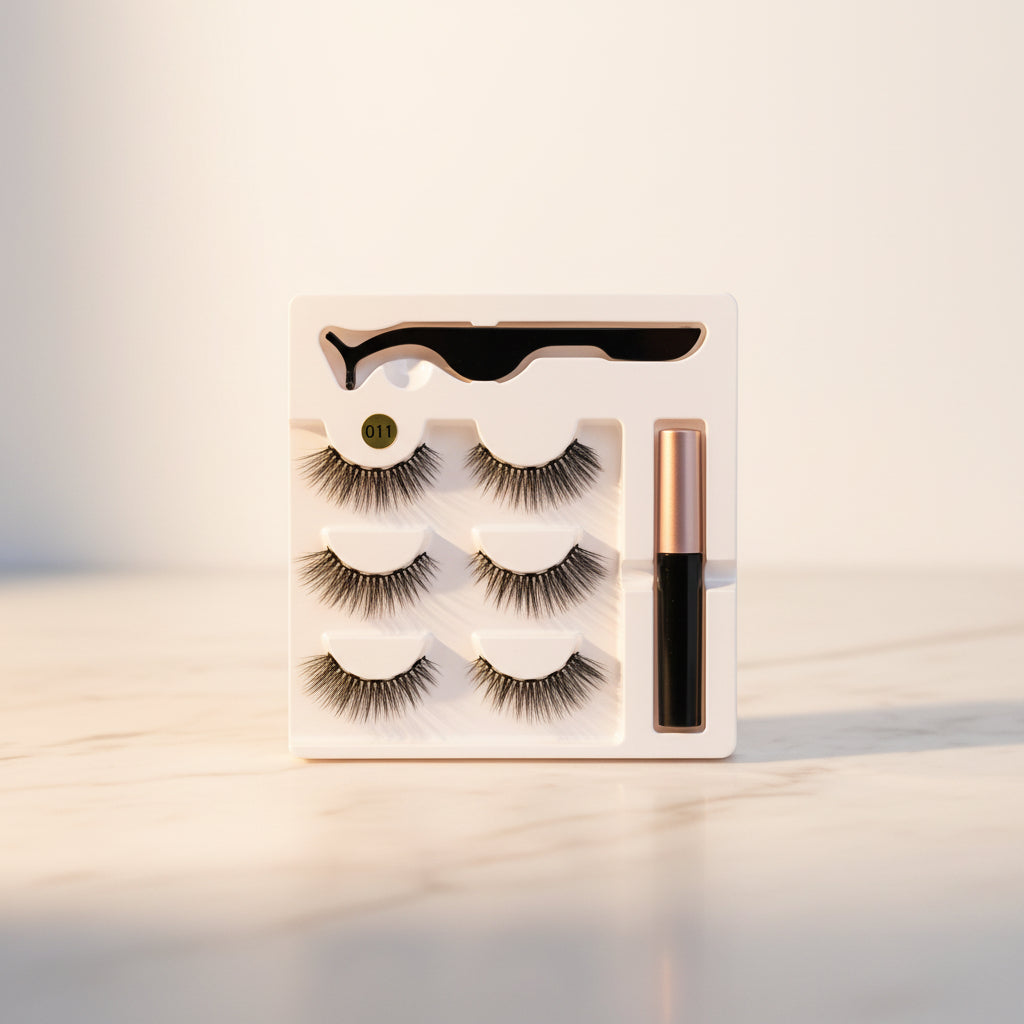 A Pair Of False Eyelashes With Magnets In Fashion