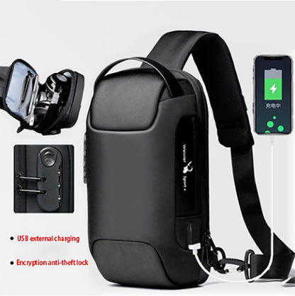 Men's Waterproof Anti-Theft Sling Bag – USB Charging Oxford Cross body Chest Pack