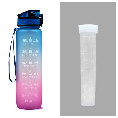 AquaTime Pro – 1L Motivational Tritan Sports Bottle