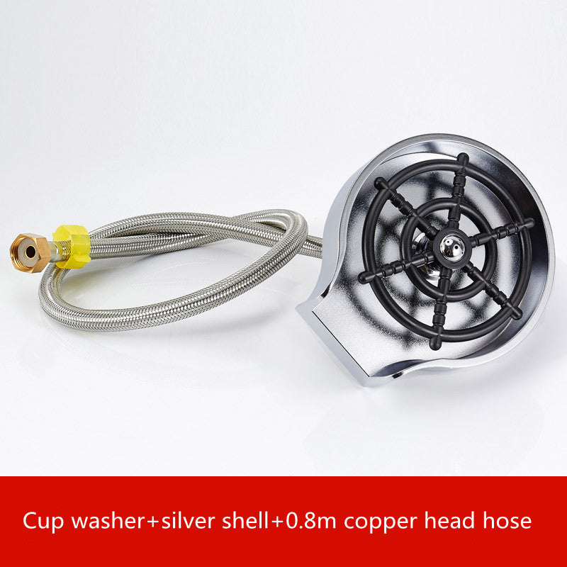 High-Pressure Automatic Cup Washer | Bar & Kitchen Sink Glass Rinser