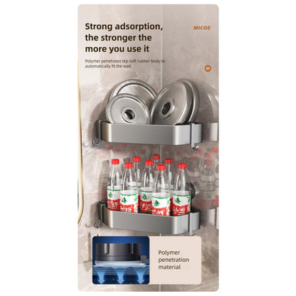 No-Drill Suction Cup Bathroom Corner Shelf
