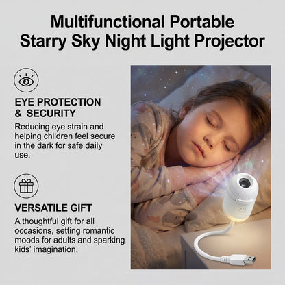 USB Star Projector Night Light – Starry Sky Lamp for Bedroom & Nursery