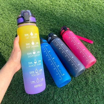 AquaTime Pro – 1L Motivational Tritan Sports Bottle