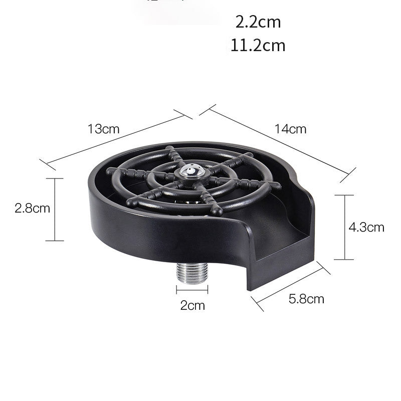 High-Pressure Automatic Cup Washer | Bar & Kitchen Sink Glass Rinser