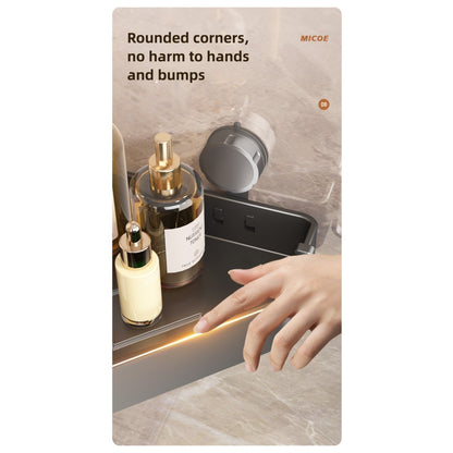 No-Drill Suction Cup Bathroom Corner Shelf