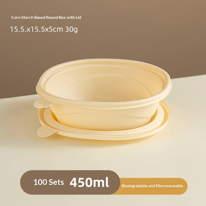 Biodegradable Disposable Bowls.Eco-Friendly Food-Grade Takeaway Containers