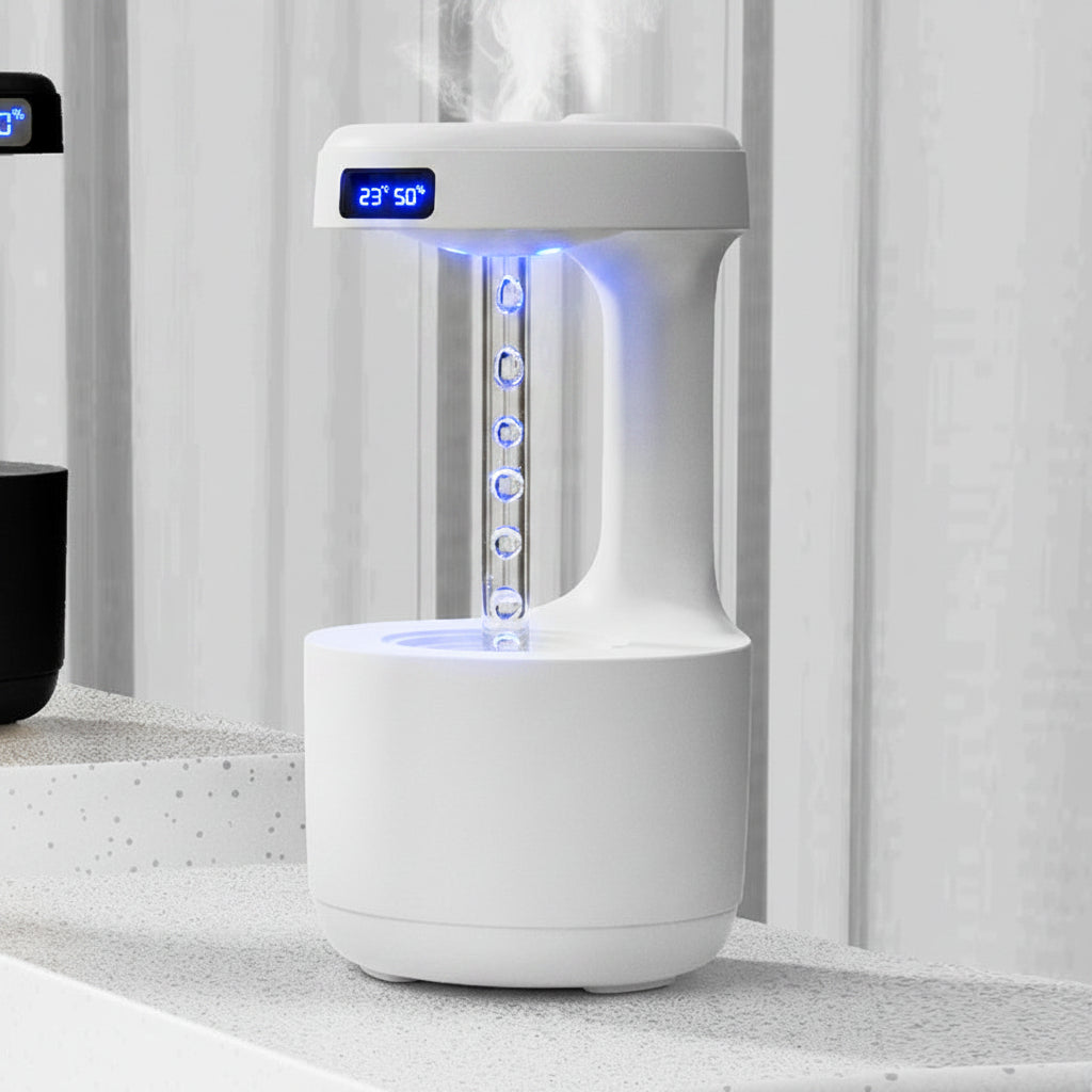 Anti-Gravity Backflow Aroma Diffuser With Clock