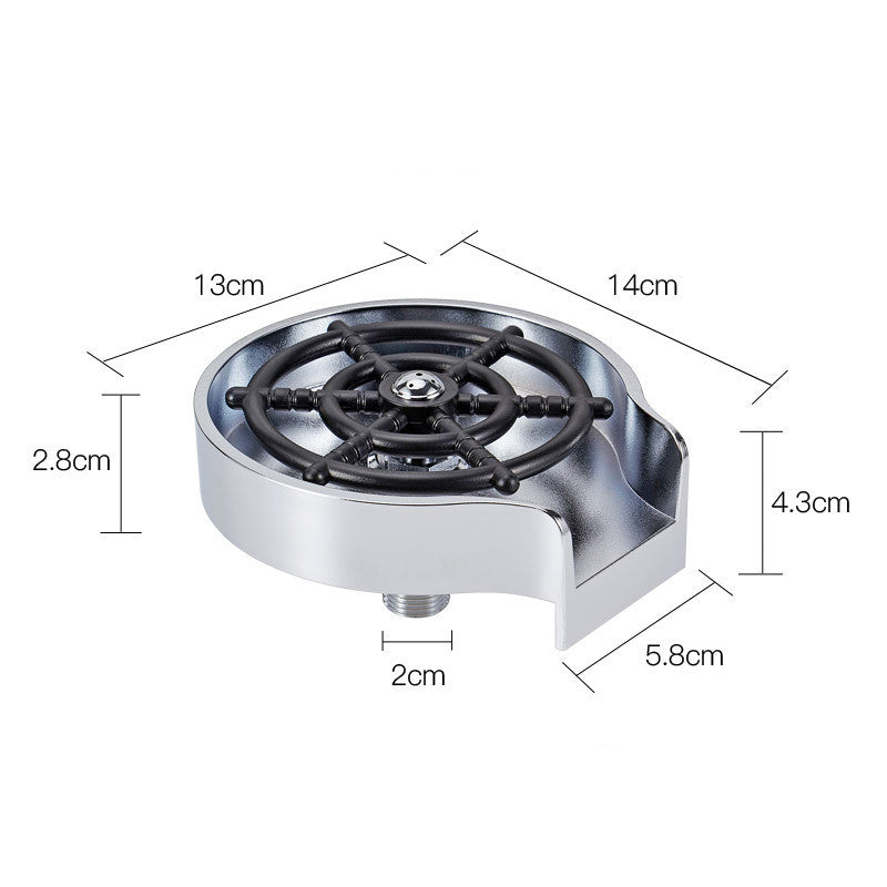 High-Pressure Automatic Cup Washer | Bar & Kitchen Sink Glass Rinser