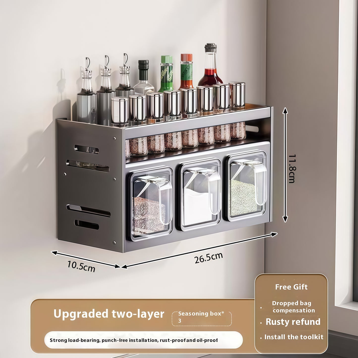 Kitchen Spice Organizer Rack