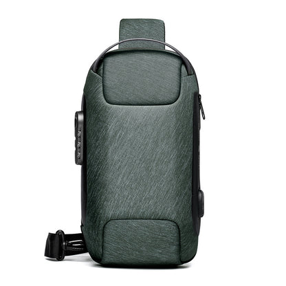 Men's Waterproof Anti-Theft Sling Bag – USB Charging Oxford Cross body Chest Pack