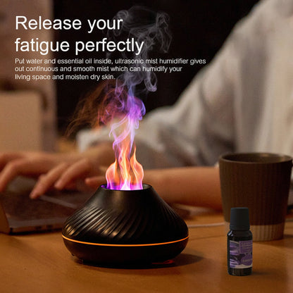 3D RGB Flame Aroma Diffuser & Humidifier