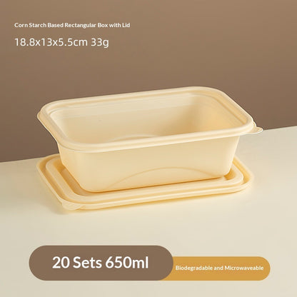 Biodegradable Disposable Bowls.Eco-Friendly Food-Grade Takeaway Containers