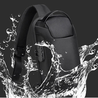 Men's Waterproof Anti-Theft Sling Bag – USB Charging Oxford Cross body Chest Pack