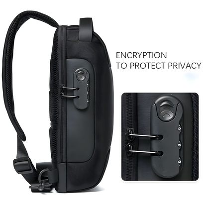 Men's Waterproof Anti-Theft Sling Bag – USB Charging Oxford Cross body Chest Pack